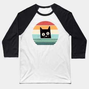 Vintage Cat Shirt | Retro Style T-Shirt | Black Cat Shirt | Cat Shirt | Cat Lover | Design B Baseball T-Shirt
